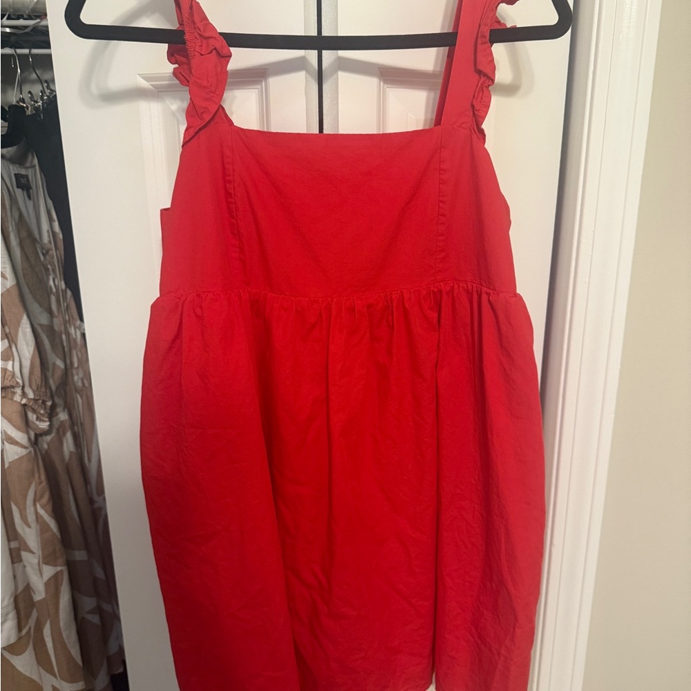 Altar’d State Red Ruffled Dress